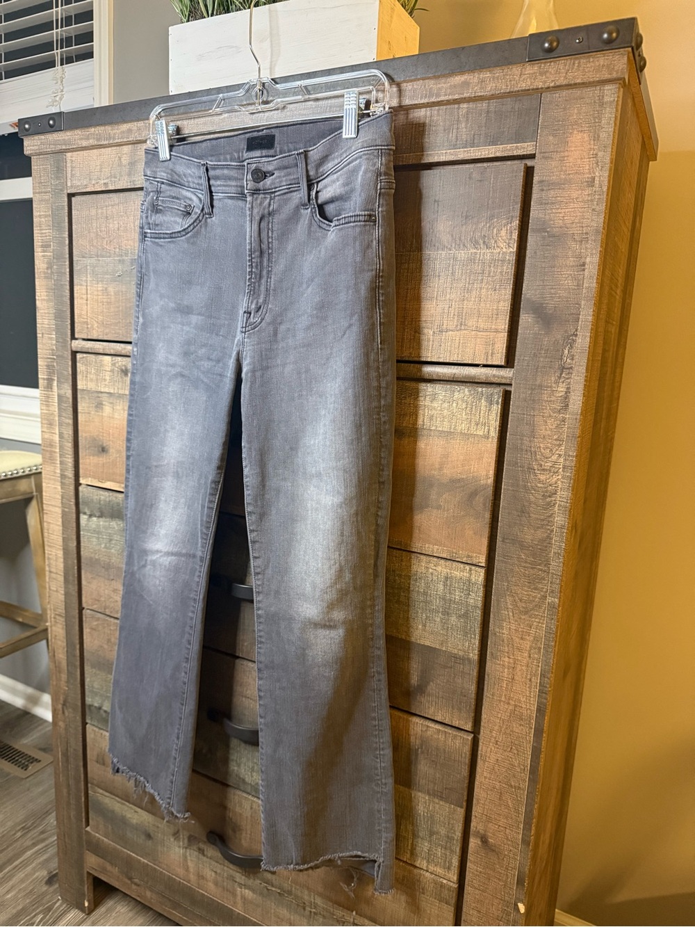 MOTHER Women's Gray Washed Ankle Cropped Jeans